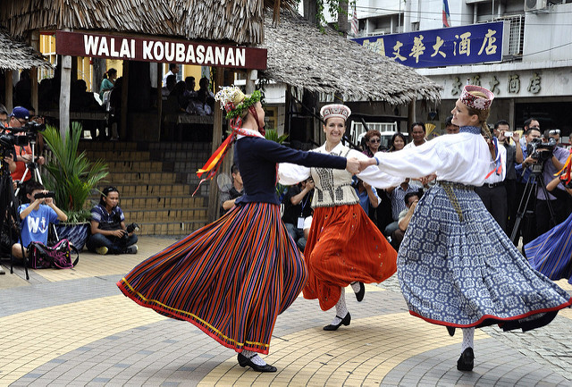 Latvia folk dance