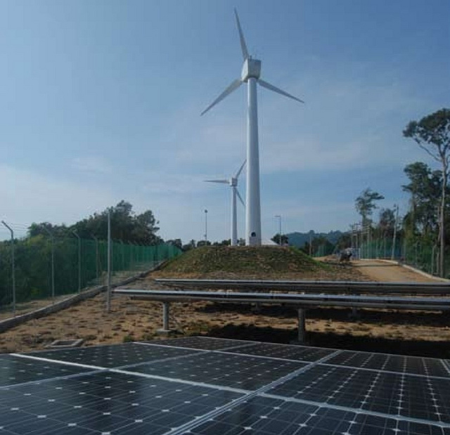 Wind solar hybrid at Pulau Perhentian Kecil
